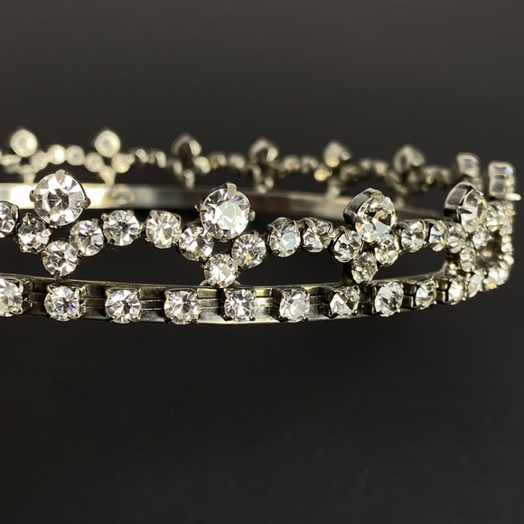 VINTAGE CROWN INAUGURATION CROWN FROM THE 1950s QUEENS CROWN SILVER/CRYSTALS - Picture 3 of 12